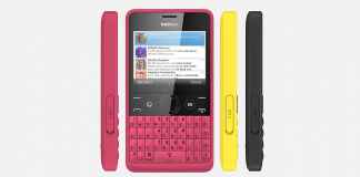 Nokia Asha 210 Front and Side View