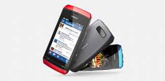 Nokia Asha 305 Front and Back View