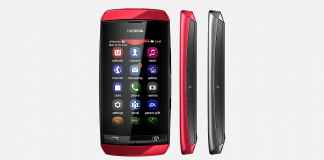 Nokia Asha 305 Front and Side View
