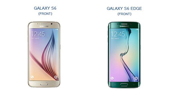 Samsung Galaxy S6 and S6 Edge Front View