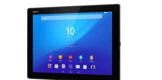 Sony Xperia Z4 Tablet Front View