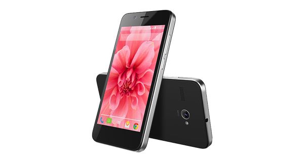 Lava Iris Atom 2 Front and Back Black Color