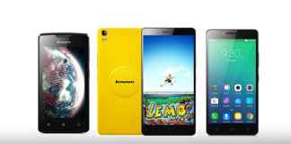 Lenovo A1000, Lenovo A1000 and Lenovo K3 Note Music