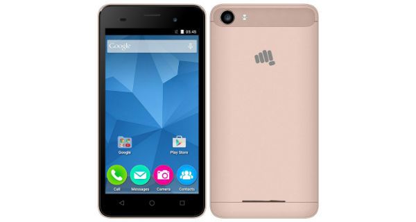 Micromax Canvas Spark 2 Plus Front and Back
