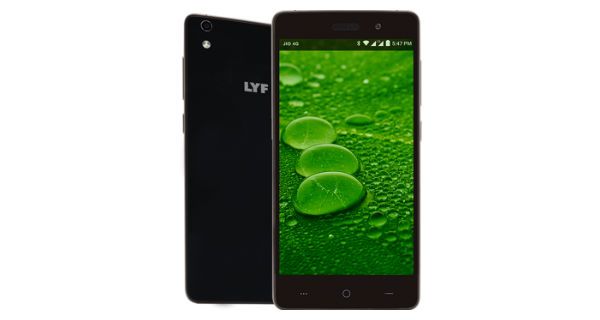Reliance LYF Water 5 Front and Back Reliance LYF Water 5 Front and Back