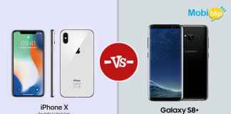 comparison iphone X Vs Samsung S8+
